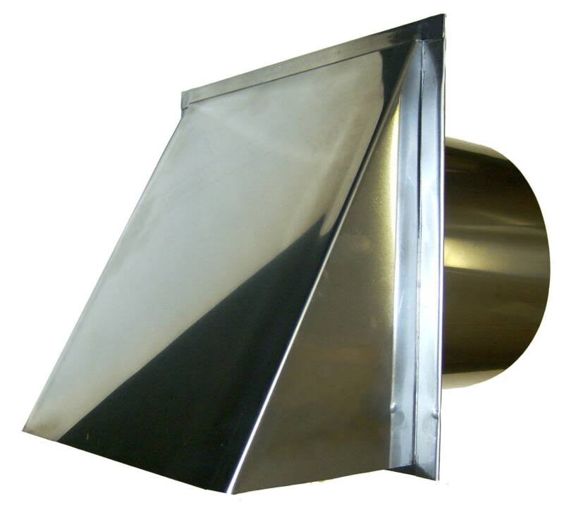 6 inch Round Stainless Steel Wall Cap with Damper P590