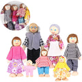 7 Pieces Wooden Dollhouse Family Figures E59092
