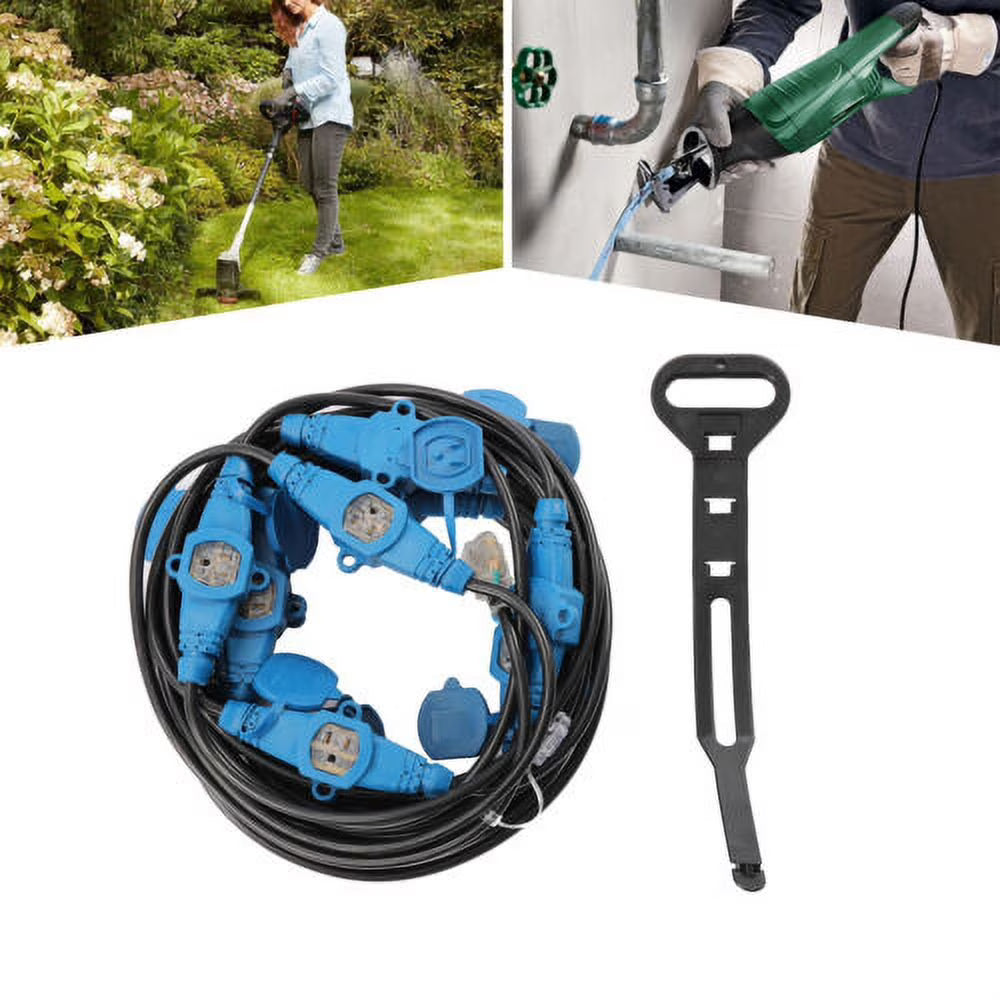 50FT 12 Awg 7 Outlets Extension Cord K78934