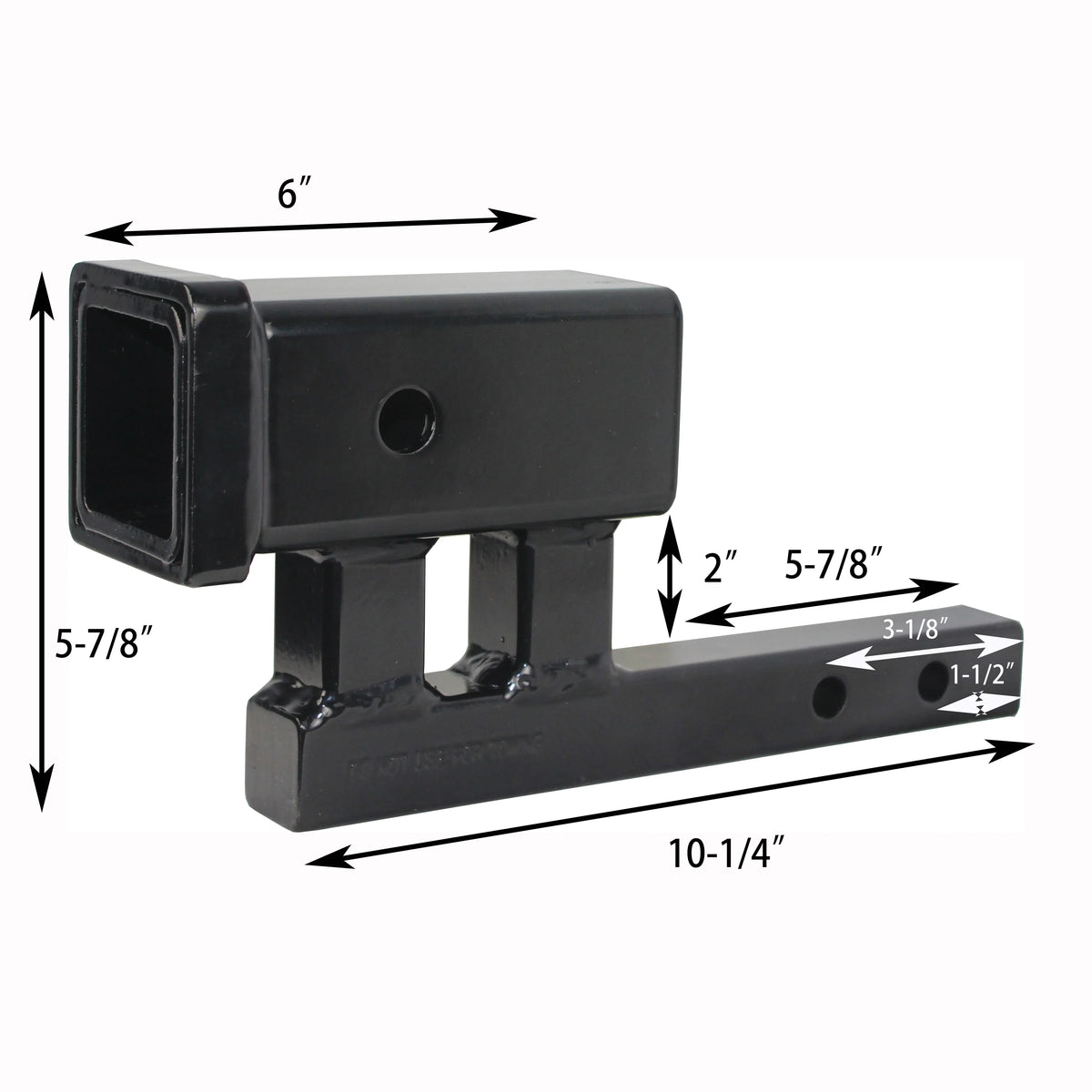 1-1/4" to 2" Hitch Adapter with 4" Rise and 3-3/8" Drop D93097