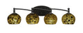 Four Light Bath Bar Dark Granite Finish with Copper Mosaic Glass P542378
