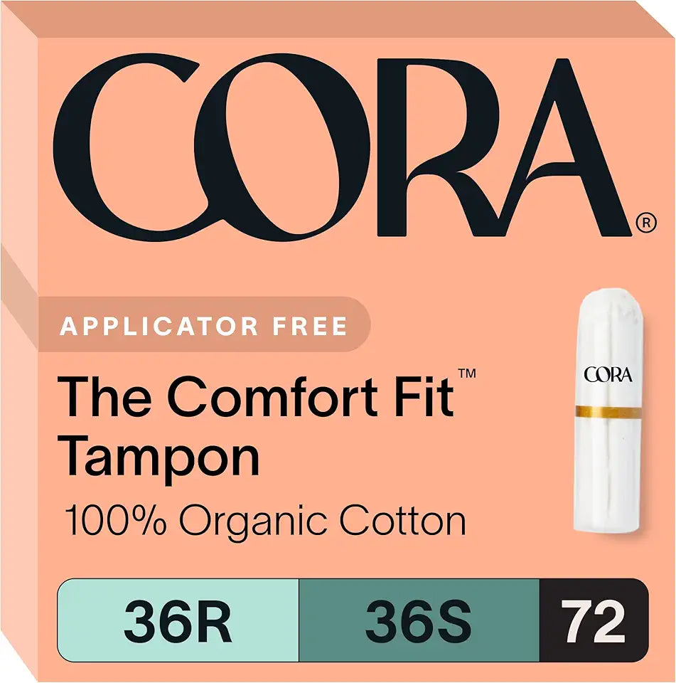 100% Organic Cotton Unscented Non-Applicator Tampons 72 Count M1929