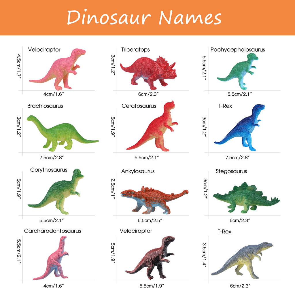 24 Pack Dinosaur Toy Realistic Dino Figure J38668