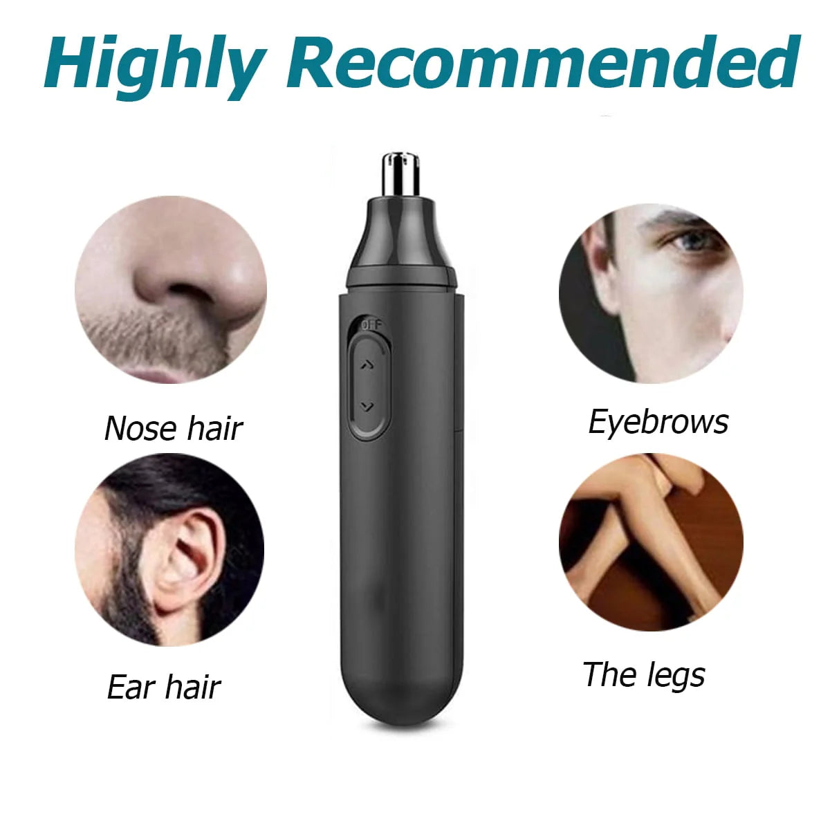 Nose Ear Eyebrow Hair Trimmer with Removable Cutter Head Z3432