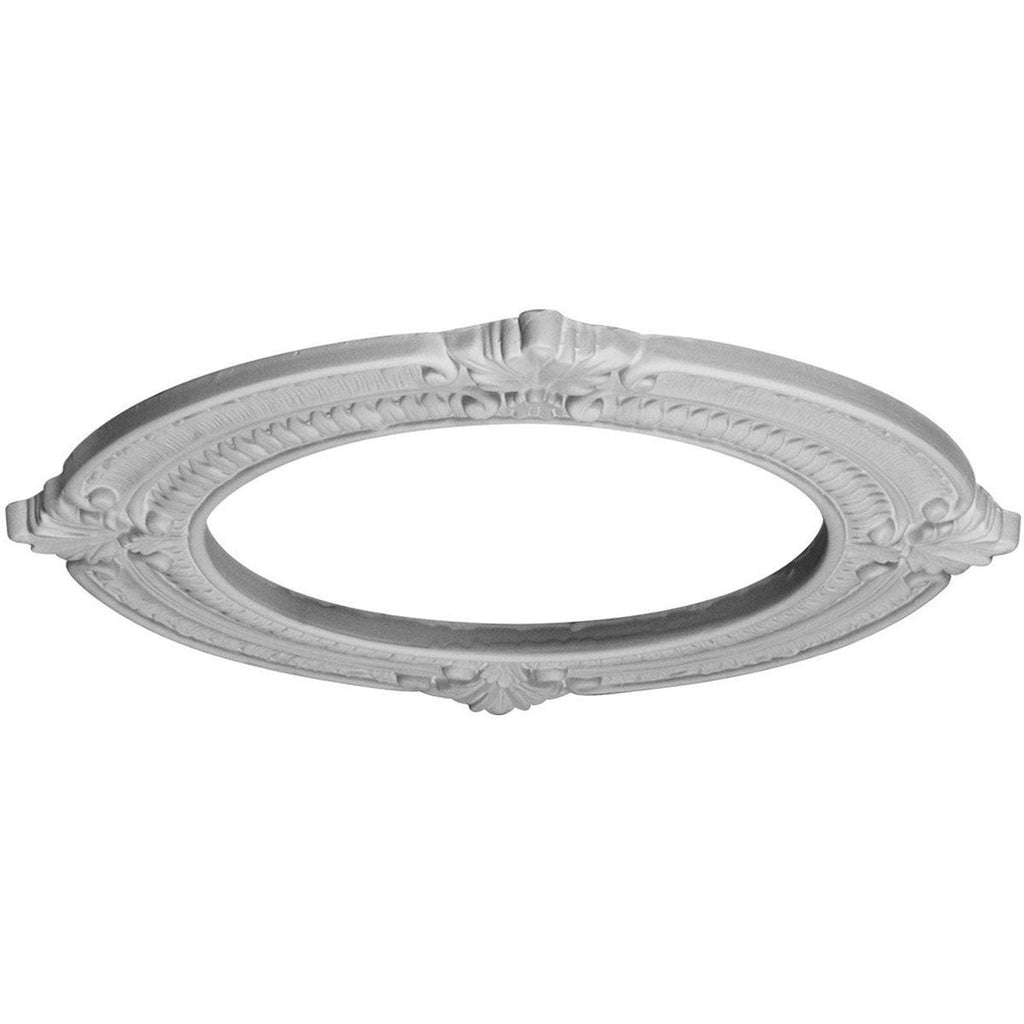 13 1/8x22OD x 8x22ID x 5/8x22P Hand-Painted Frost Ceiling Medallion R53011