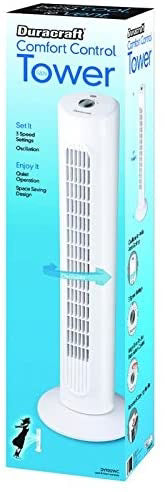 White 3-speed Tower Fan Z3654