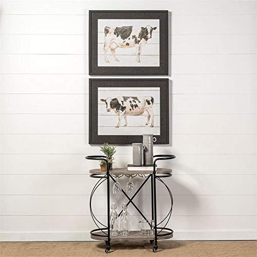 Black Two Tier Bar Cart Z585117