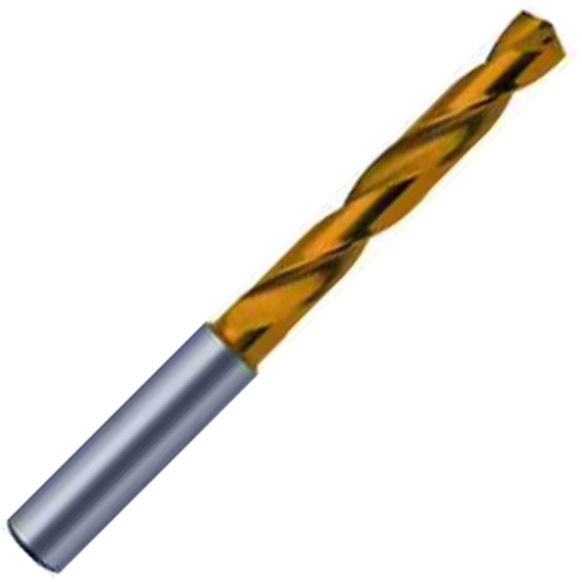 1/8x22 140° Solid Carbide Jobber Drill with Tin Finish, Spiral Flute, 66mm OAL Z3339
