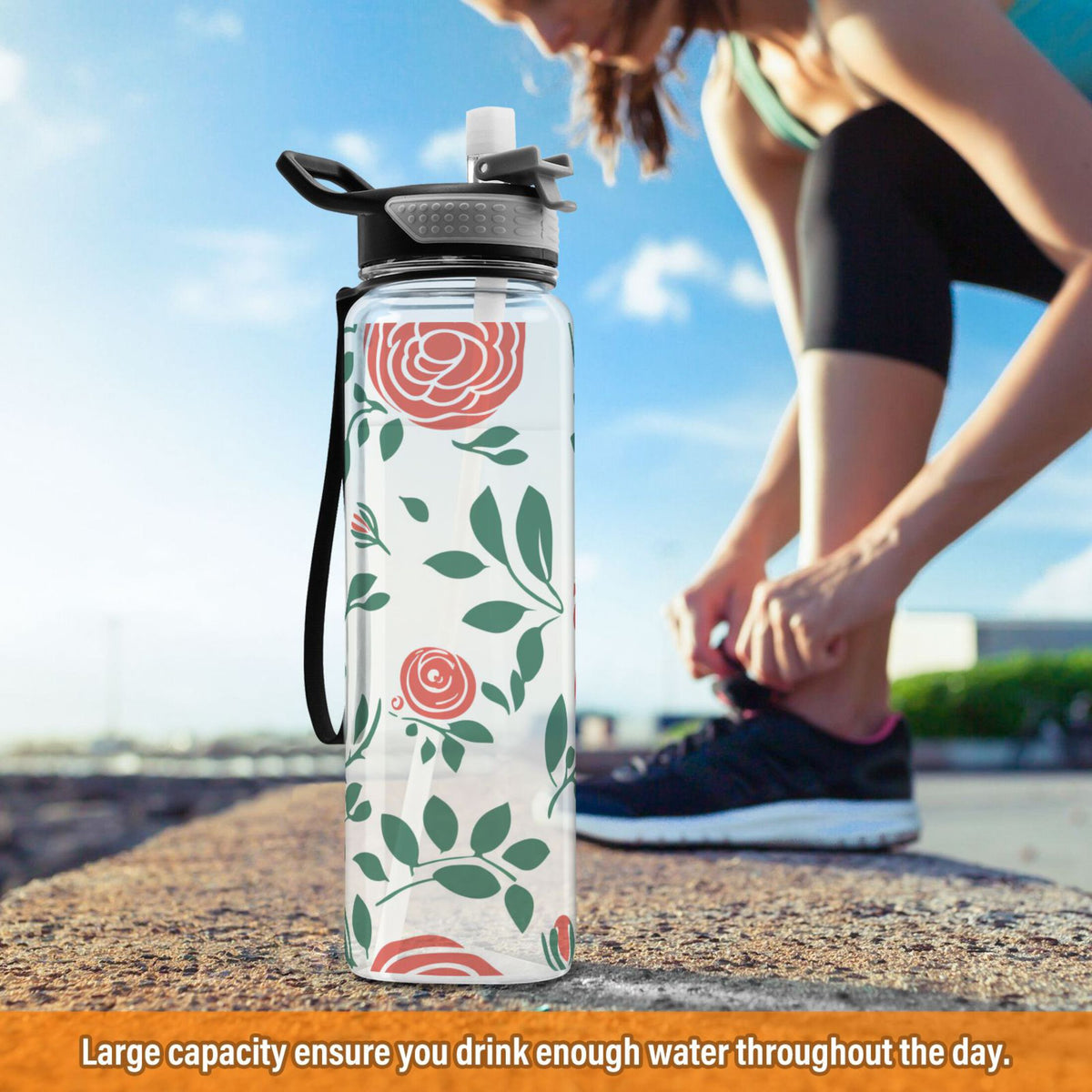 32oz Tritan Sports Water Bottle with Straw V3453