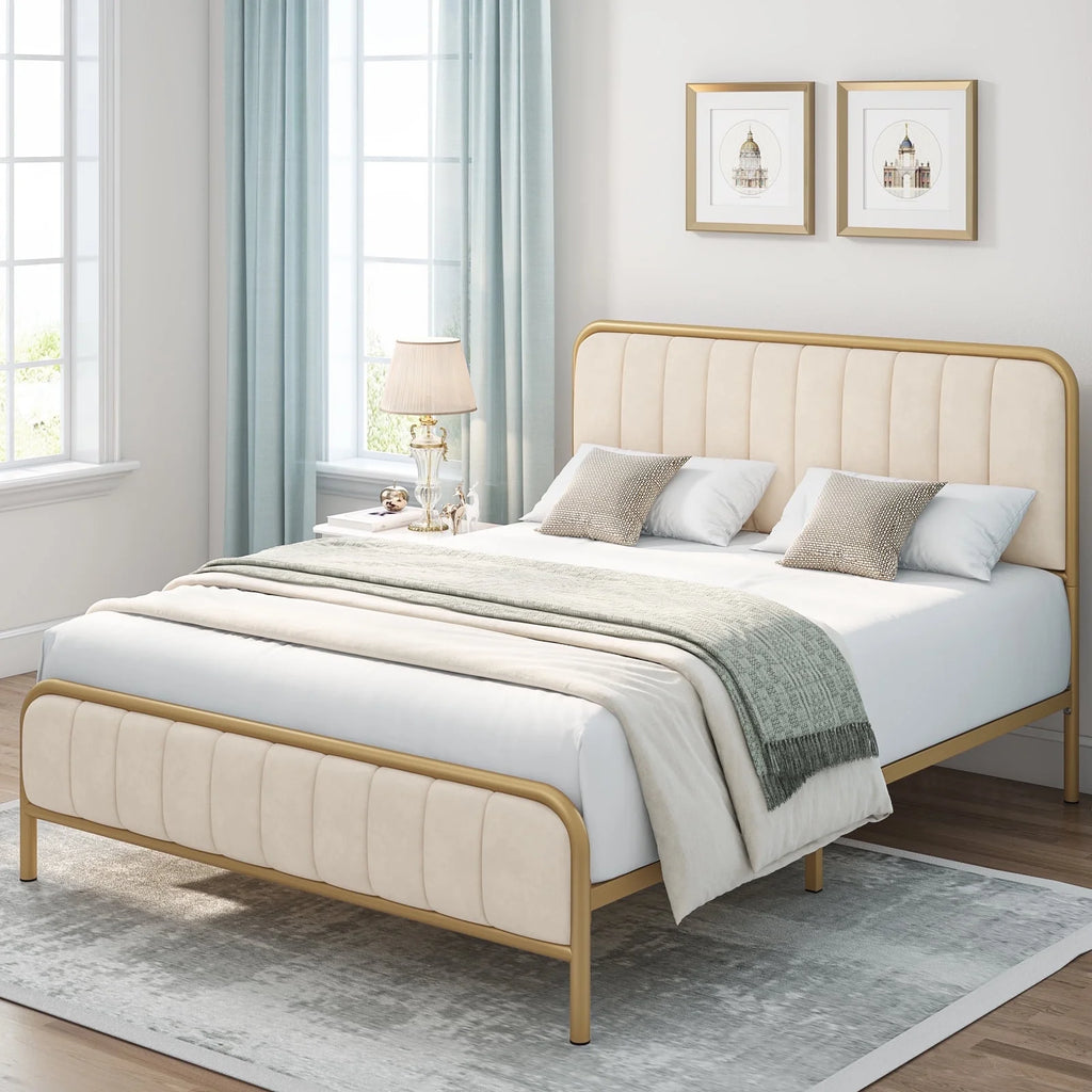 Queen Size Tufted Upholstered Bed Frame W920