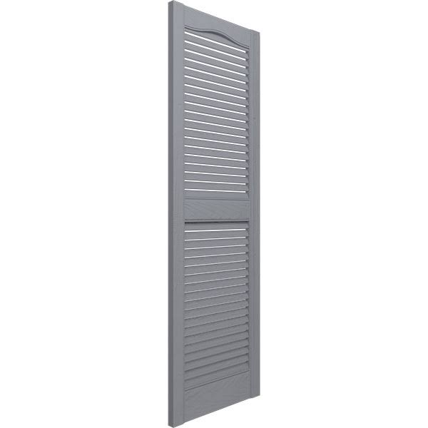 18x22W x 48x22H Vinyl Louver Shutters with Shutter-Loks O307039