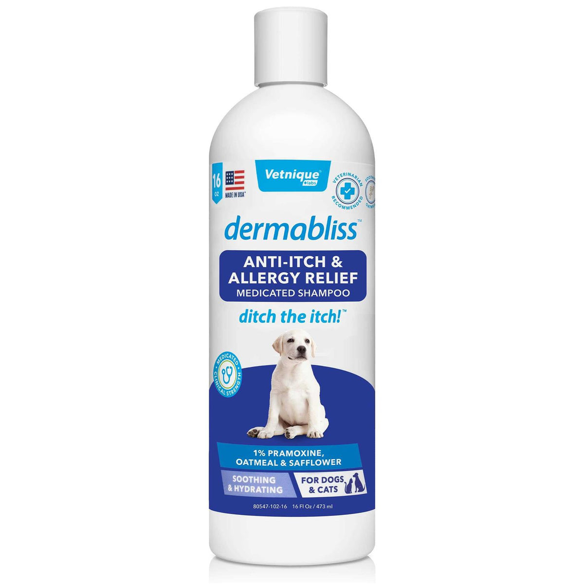 Anti-Itch & Allergy Relief Medicated Shampoo 16oz U4450