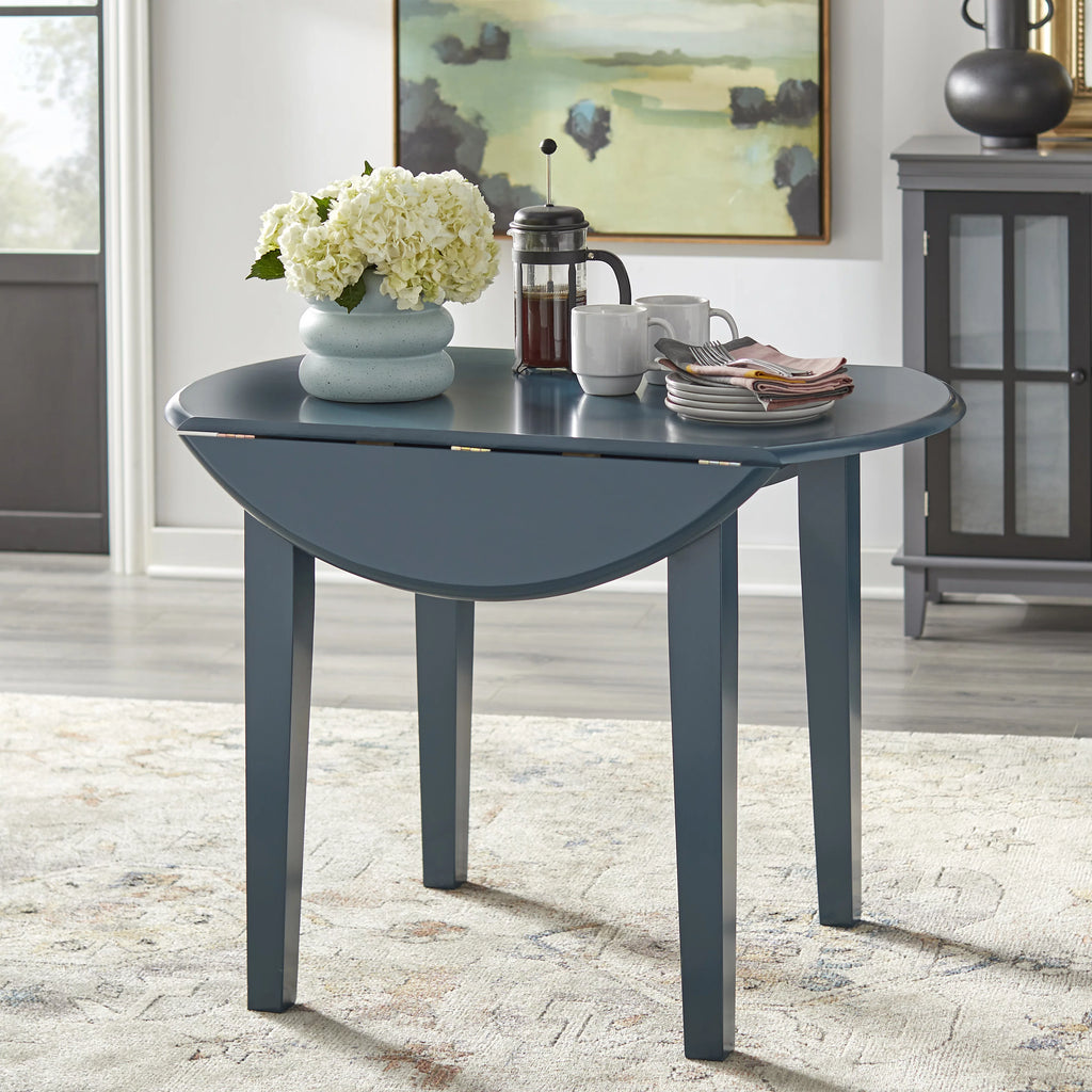 40” Round Solid Wood Drop Leaf Dining Table Y755