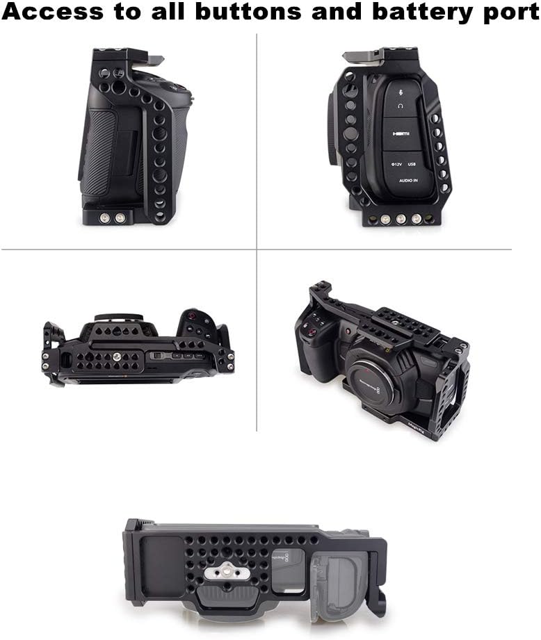 BMPCC 4K /6K Cage with NATO Handle + T5 SSD Card Mount Clamp H18835