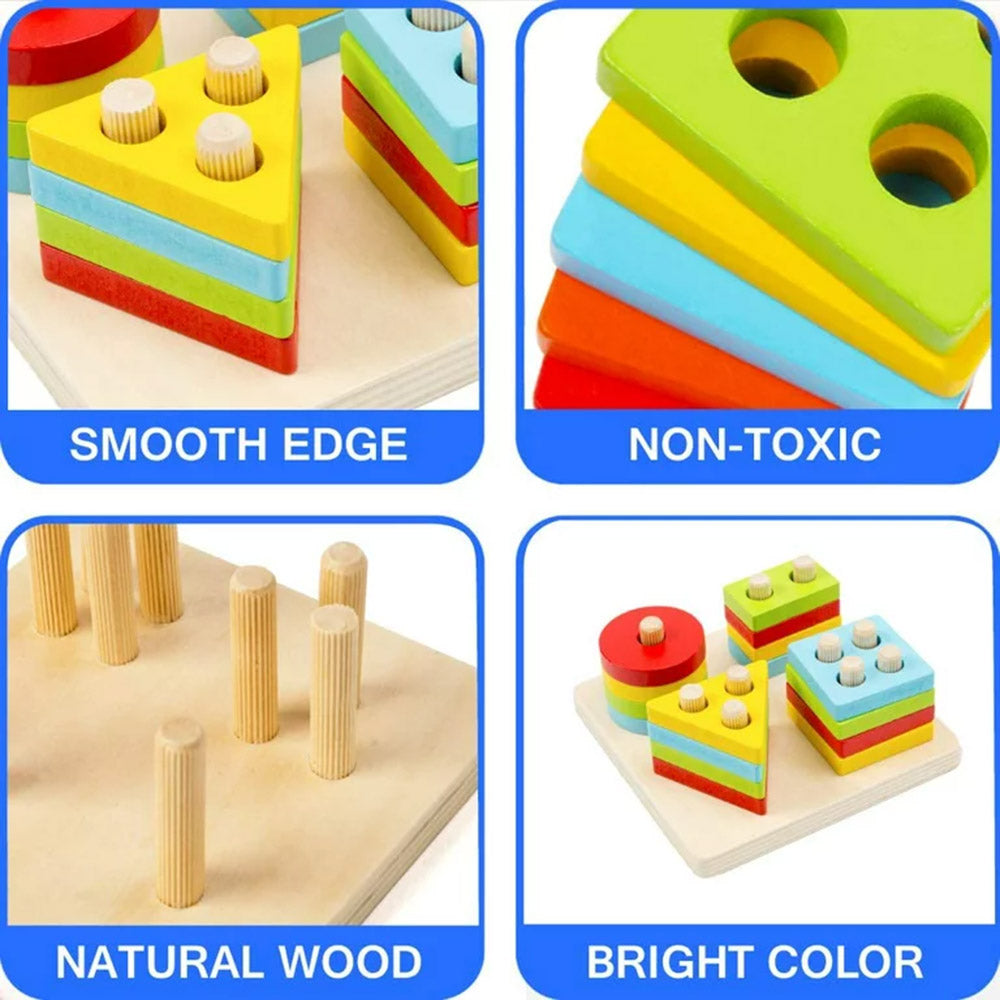 Wooden Educational Shape Sorter Puzzles Z608958