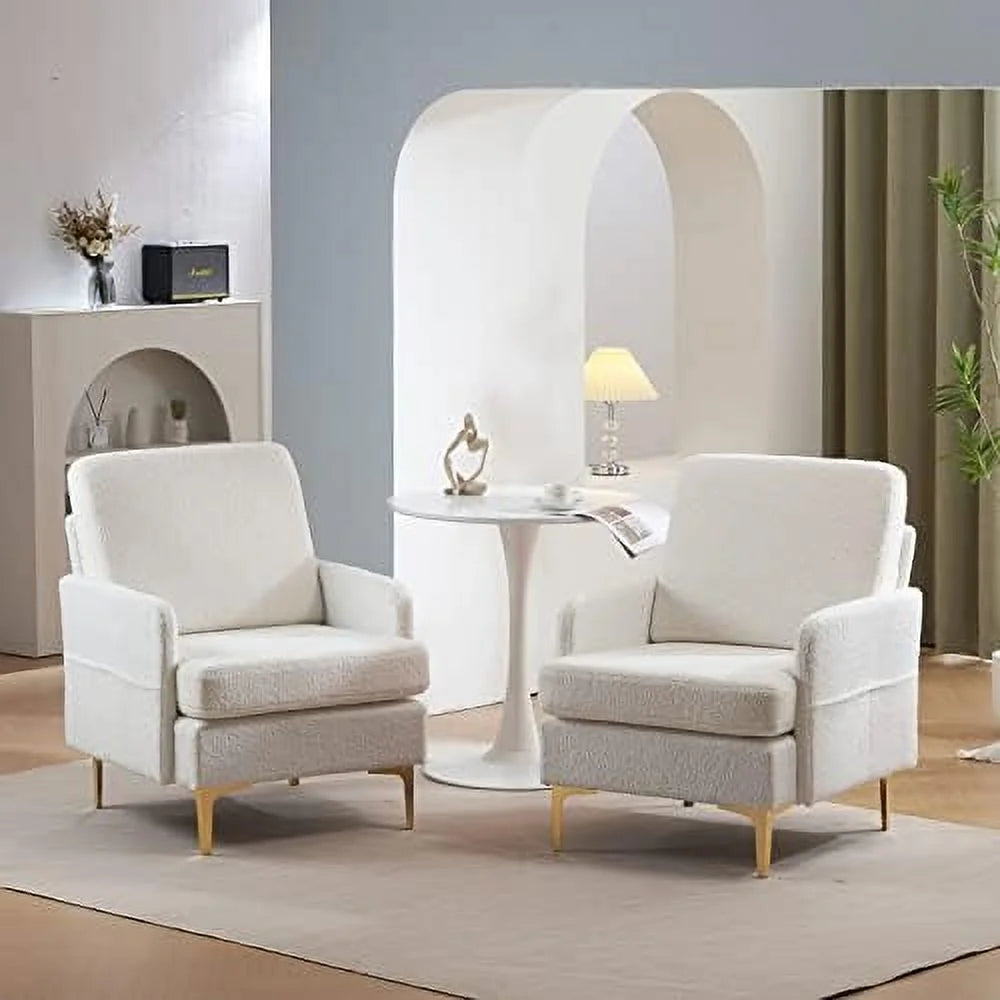 Dark Gray Fabric Accent Chair with Metal Legs E431