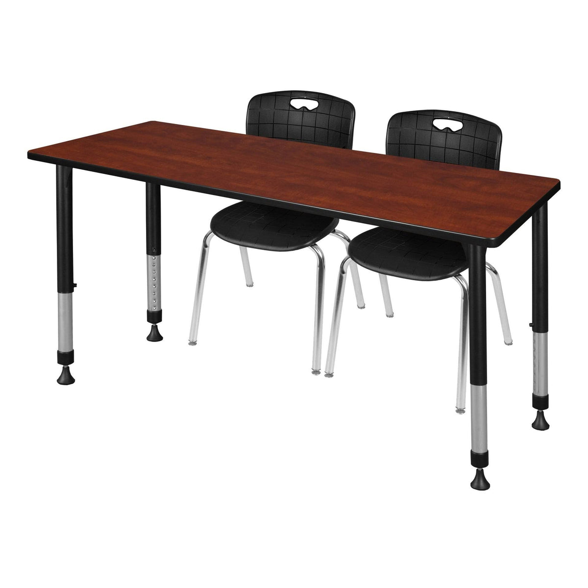 72x22 x 30x22 Height Adjustable Classroom Table with 2 Stack Chairs W922377