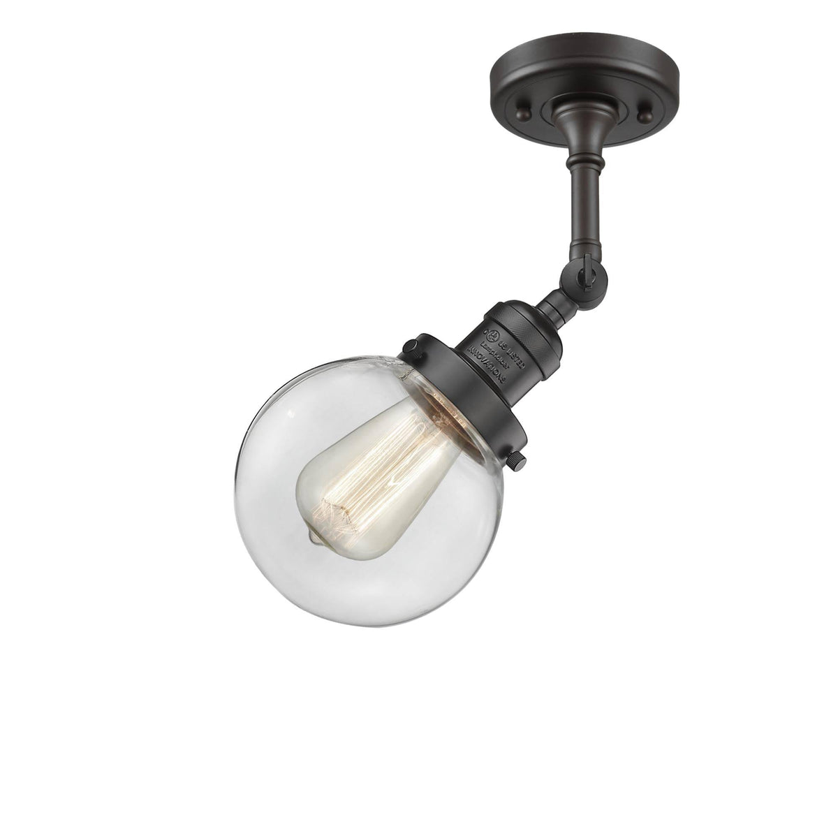 1 Light 6 inch Semi-Flush Mount in Oil Rubbed Bronze G42968