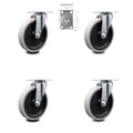 Rubbermaid Cart Casters Set of 4 Non-Marking Wheel L61990