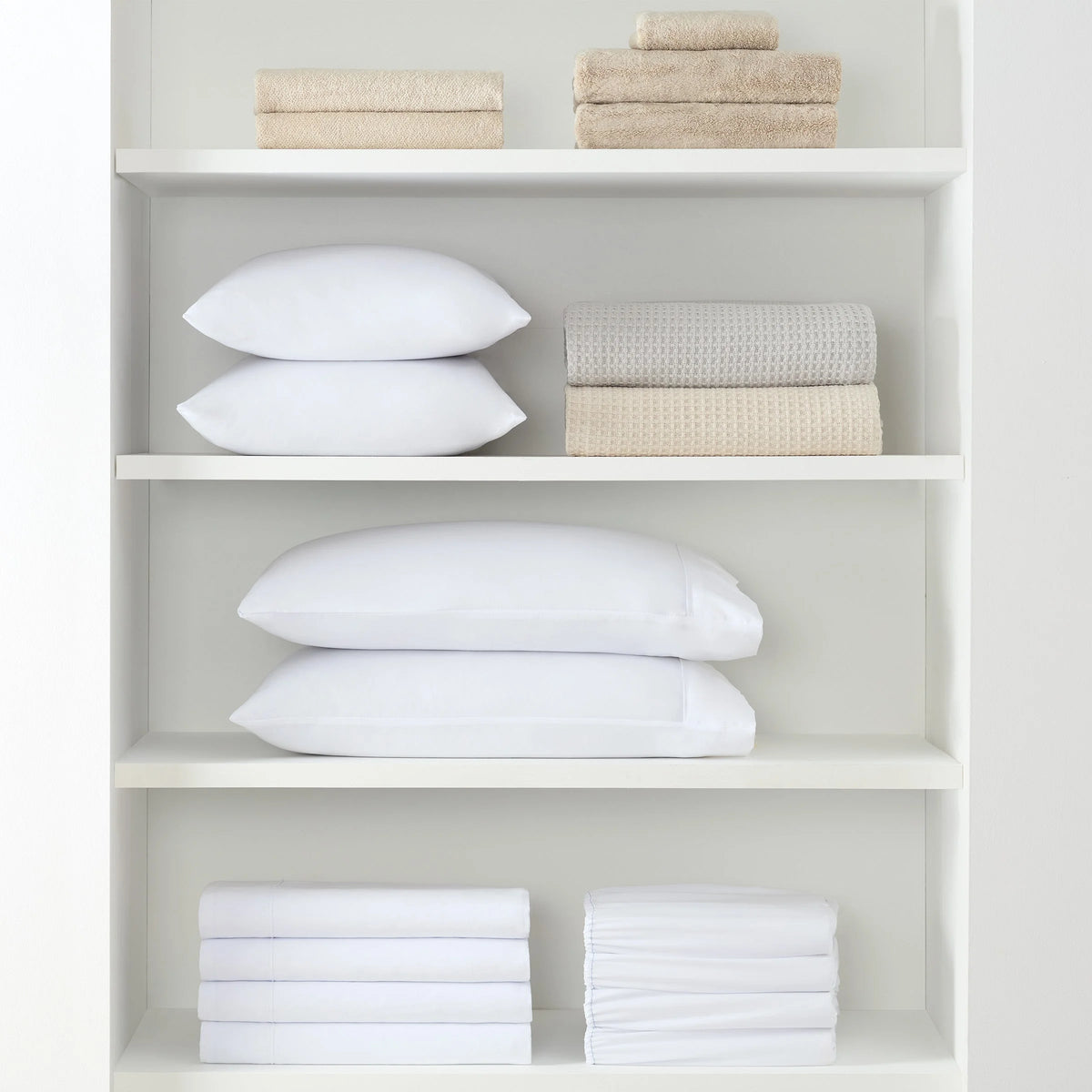 White Queen 6 Pack Brushed Microfiber Fitted Sheets I51146