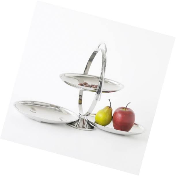 Silver Folding Cake Stand V9562