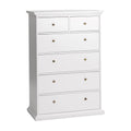 White 6 Drawer Chest D751