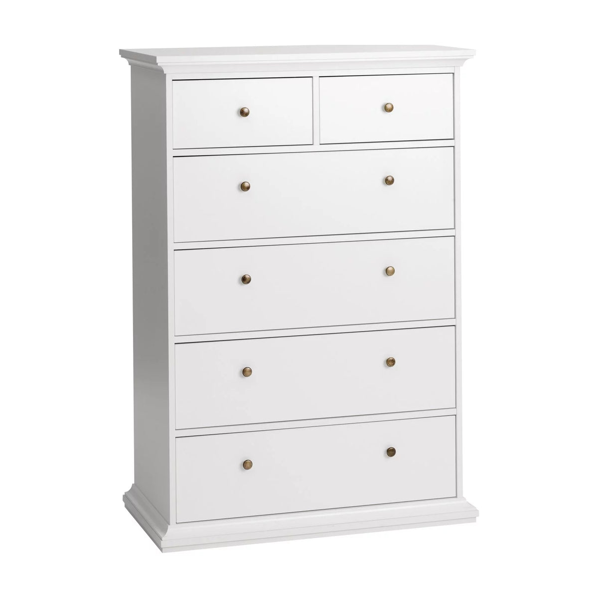 White 6 Drawer Chest D751