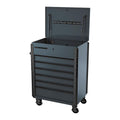 34 in. x 23 in. 6-Drawer Slate Gray Service Cart N847