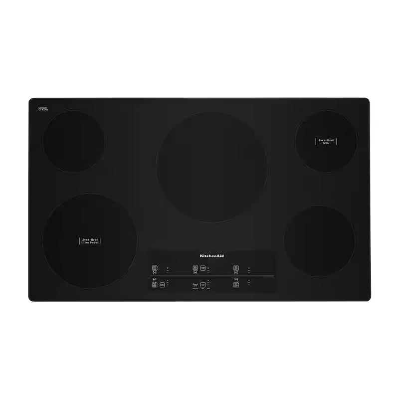 Black Stainless Steel Electric Cooktop with 5 Elements D943