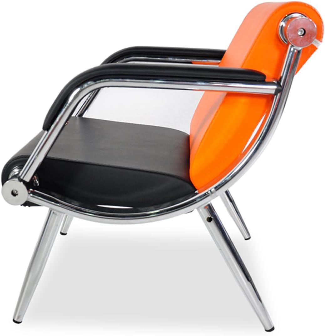 Orange And Black PU Leather Reception Chair K9711