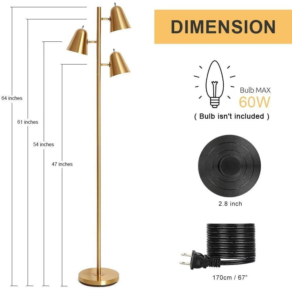 Adjustable Floor Lamp Gold E2913