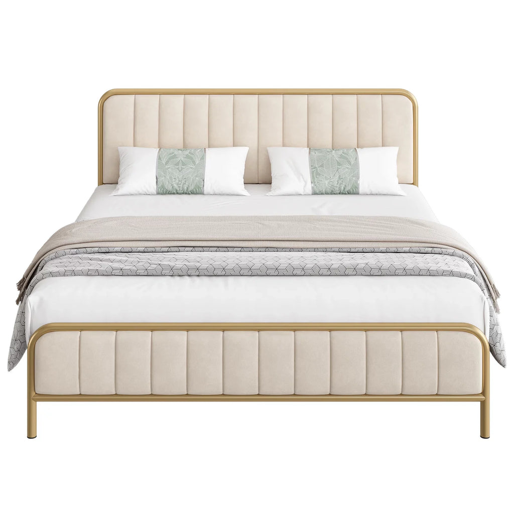 Queen Size Tufted Upholstered Bed Frame W920