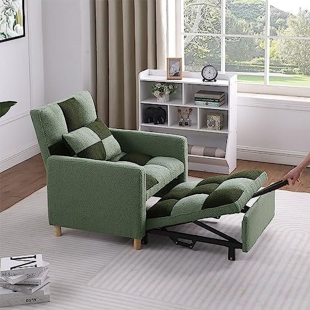 3 in 1 Convertible Velvet Sleeper Chair Bed with Pillow X78101
