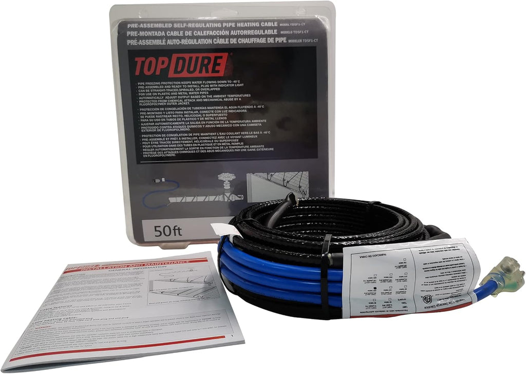 Self Regulating Pre-Assembled Heating Cable 150-feet 120V E529