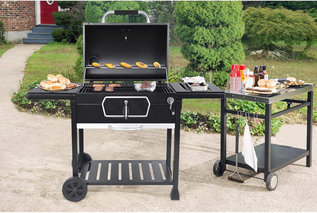 30-Inch Charcoal Grill BBQ Smoker Black Z6401