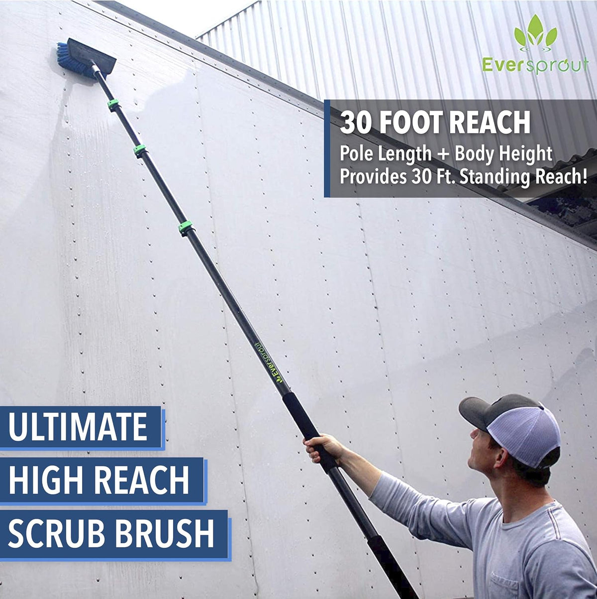 7-to-25 Foot Car Wash Kit with Extension Pole, Scrub Brush, Squeegee, Carwash Mitts, Microfiber Towels L769