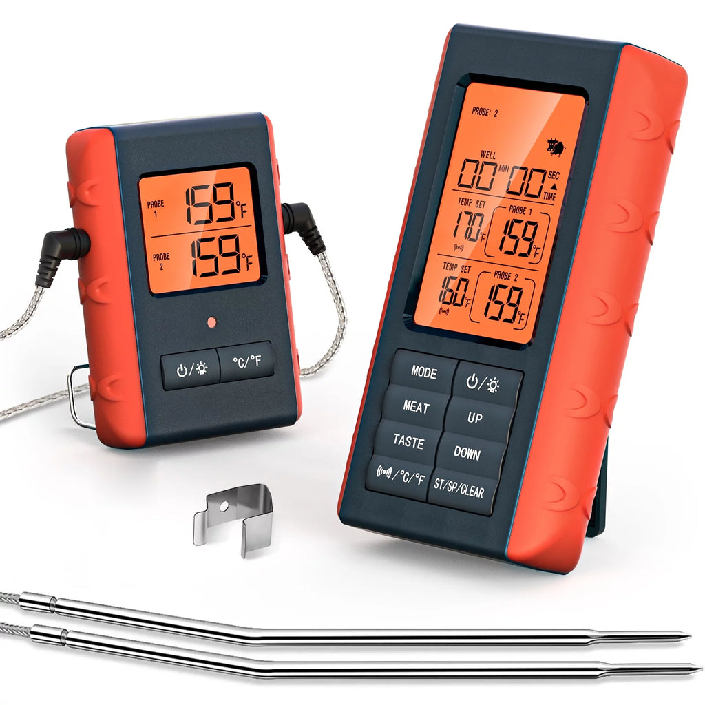Wireless Digital Meat Thermometer with 2 Probes P3381