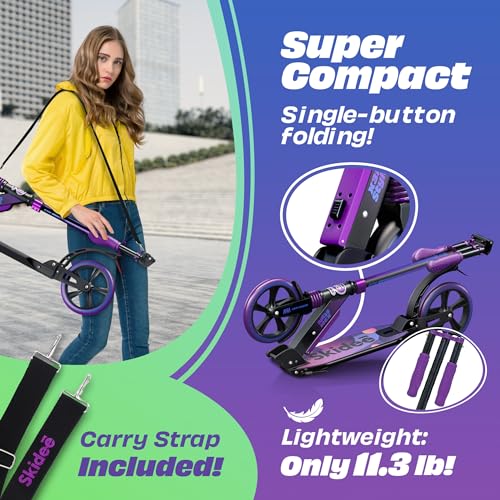 Adjustable Folding Adult Scooter with Large Wheels P911108