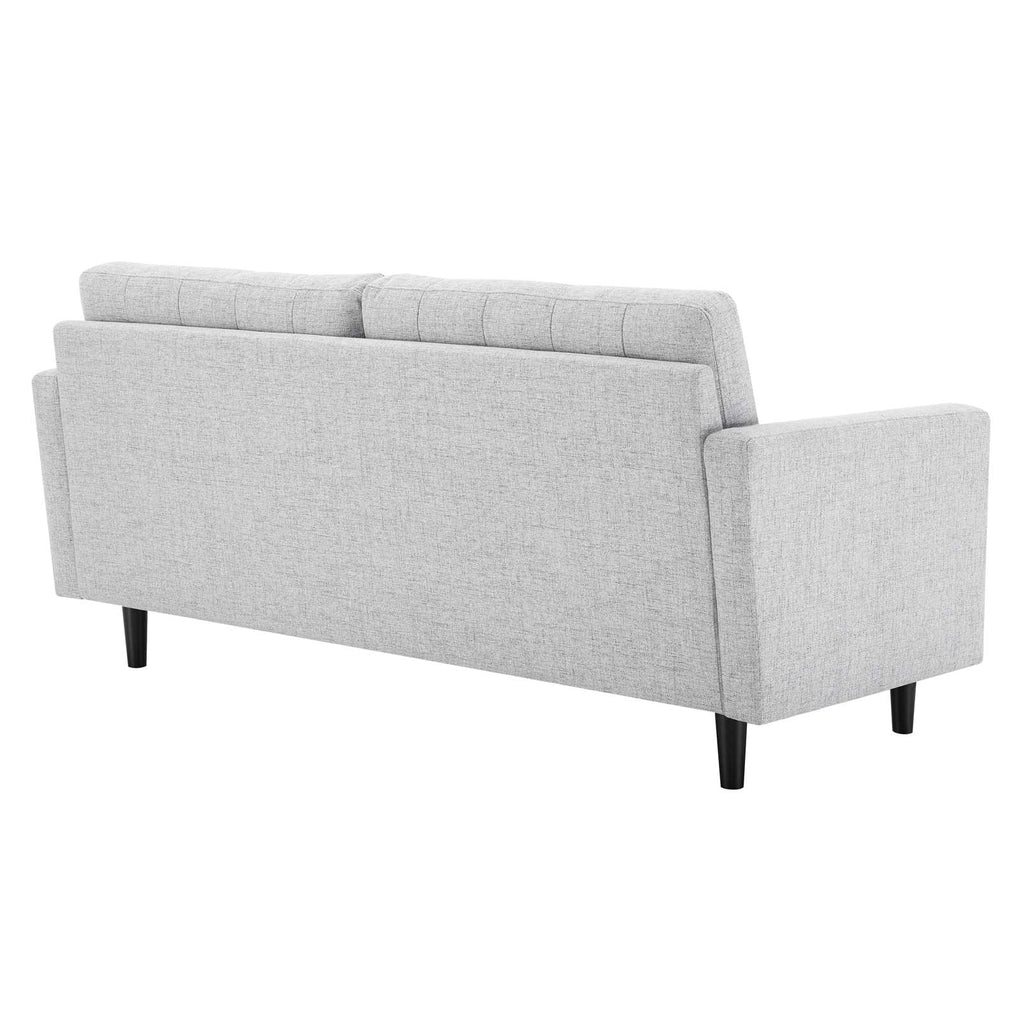 Light Gray Tufted Fabric Sofa B75884