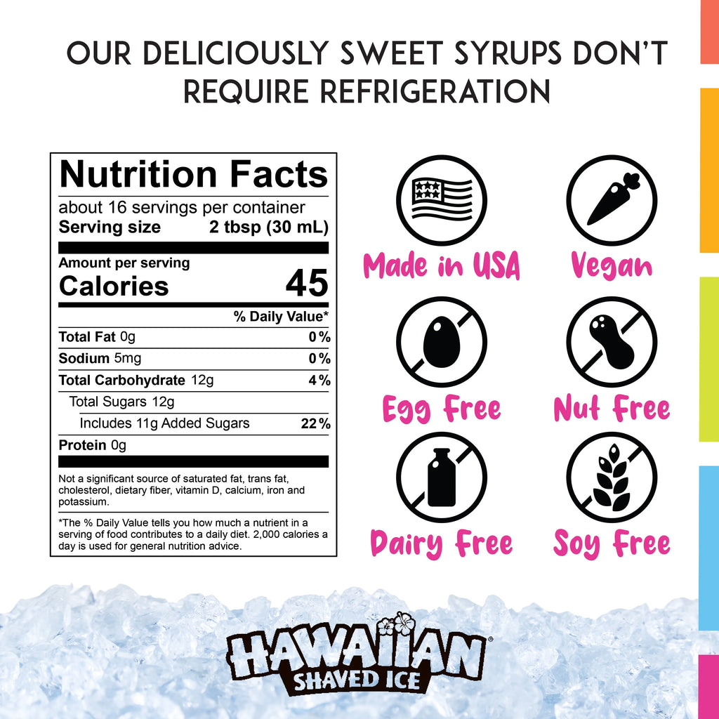 White Shaved Ice Machine Party Package with 3 Syrups and Supplies N40202