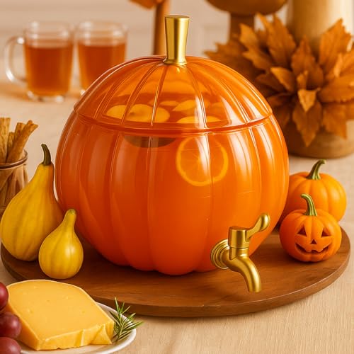 1.3 Gallon Pumpkin Drink Dispenser with Spigot E87610