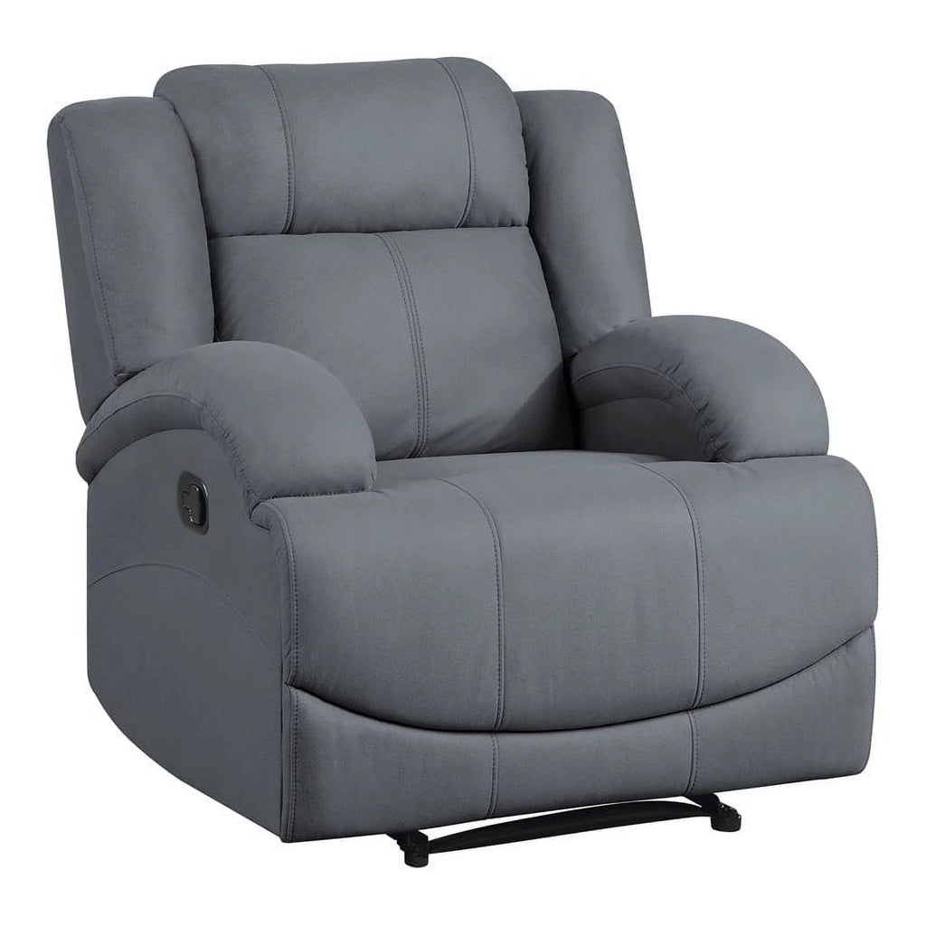 Graphite Blue Microfiber Reclining Chair U46689