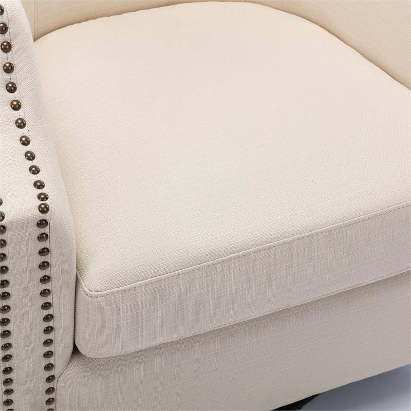 Linen Swivel Barrel Chair W81490