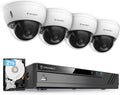 5MP 4K 8CH PoE NVR Security Camera System with 4 Dome Cameras, 2TB Hard Drive Q3837