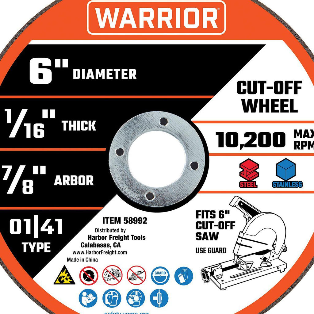 6 in. x 1/16 in. x 7/8 in. Metal Cut-off Wheel 5-Pack T917367