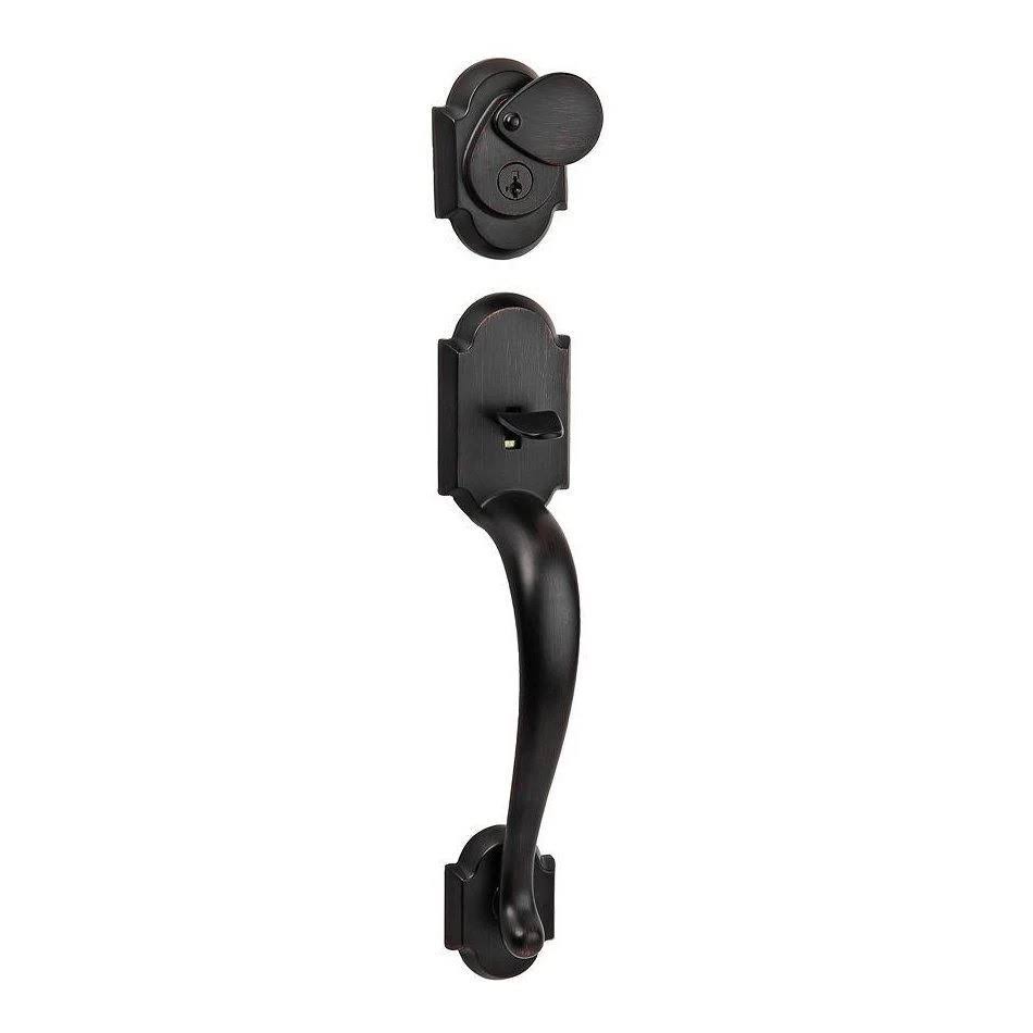 Venetian Bronze Single Cylinder Exterior Door Handleset S34425