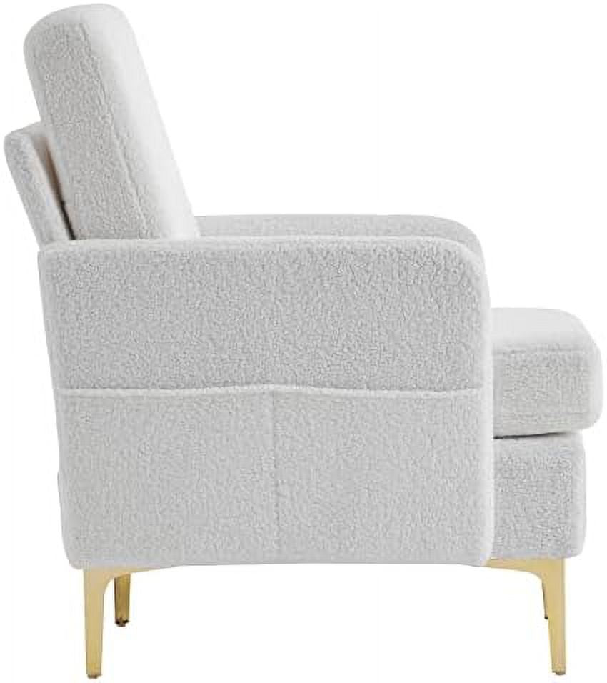 Dark Gray Fabric Accent Chair with Metal Legs E431