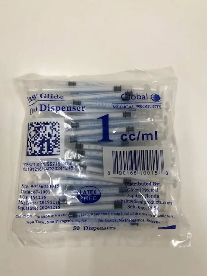 1ml 1cc Oral Syringe with Caps 100 Count G58177