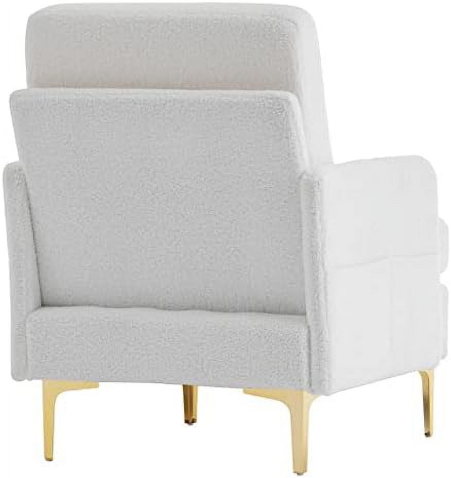 Dark Gray Fabric Accent Chair with Metal Legs E431