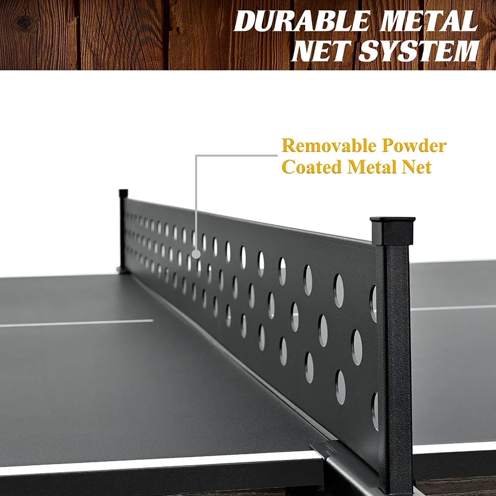 9-ft Table Tennis Table with Metal Net F4816